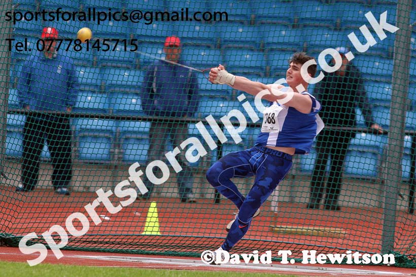Mens under-20s hammer, Northern Senior and Under-20s Champs., SportsCity, Manchester. Photo: David T. Hewitson/Sports for All Pics